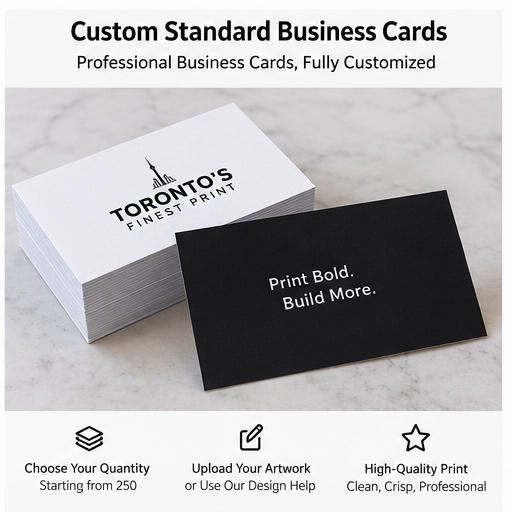 Custom standard business cards by Toronto's Finest Print