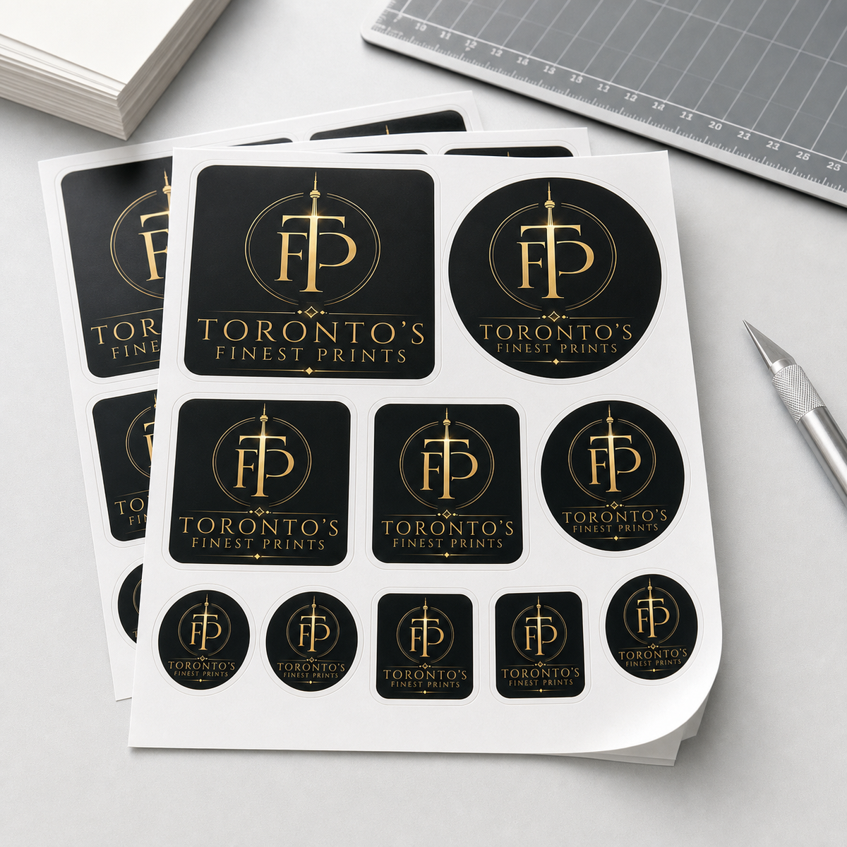 Custom sticker sheet printing with multiple personalized designs
