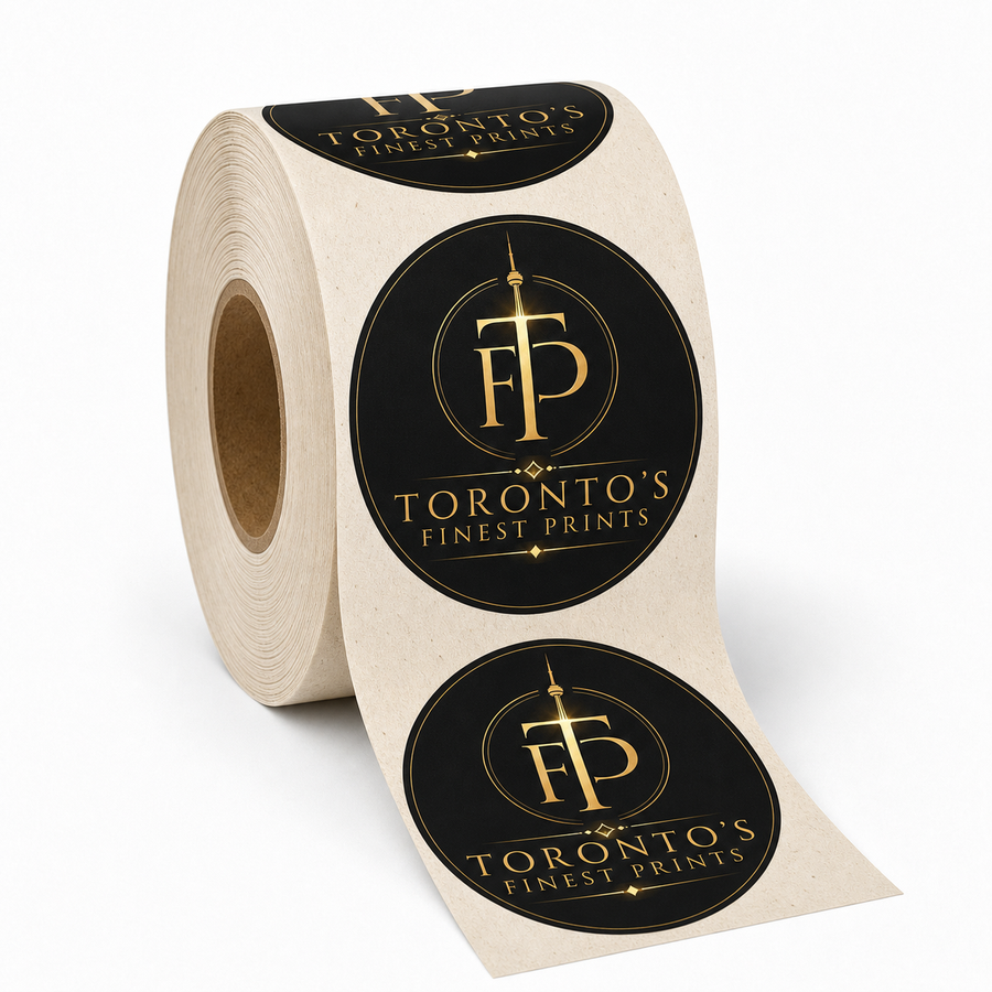 Toronto's Finest Prints eco-friendly paper roll labels
