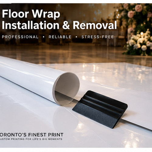 Floor wrap installation and removal service by Toronto's Finest Print