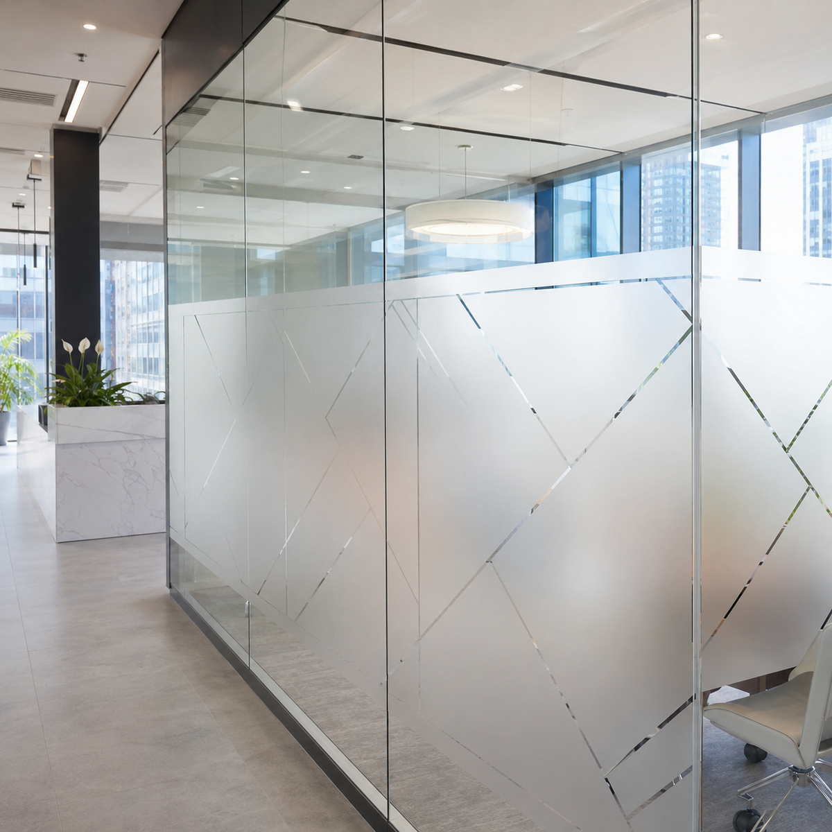 Frosted Etched Glass Film by Toronto's Finest Print