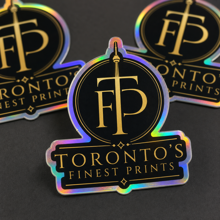 Holographic Stickers custom printing product from Toronto's Finest Print